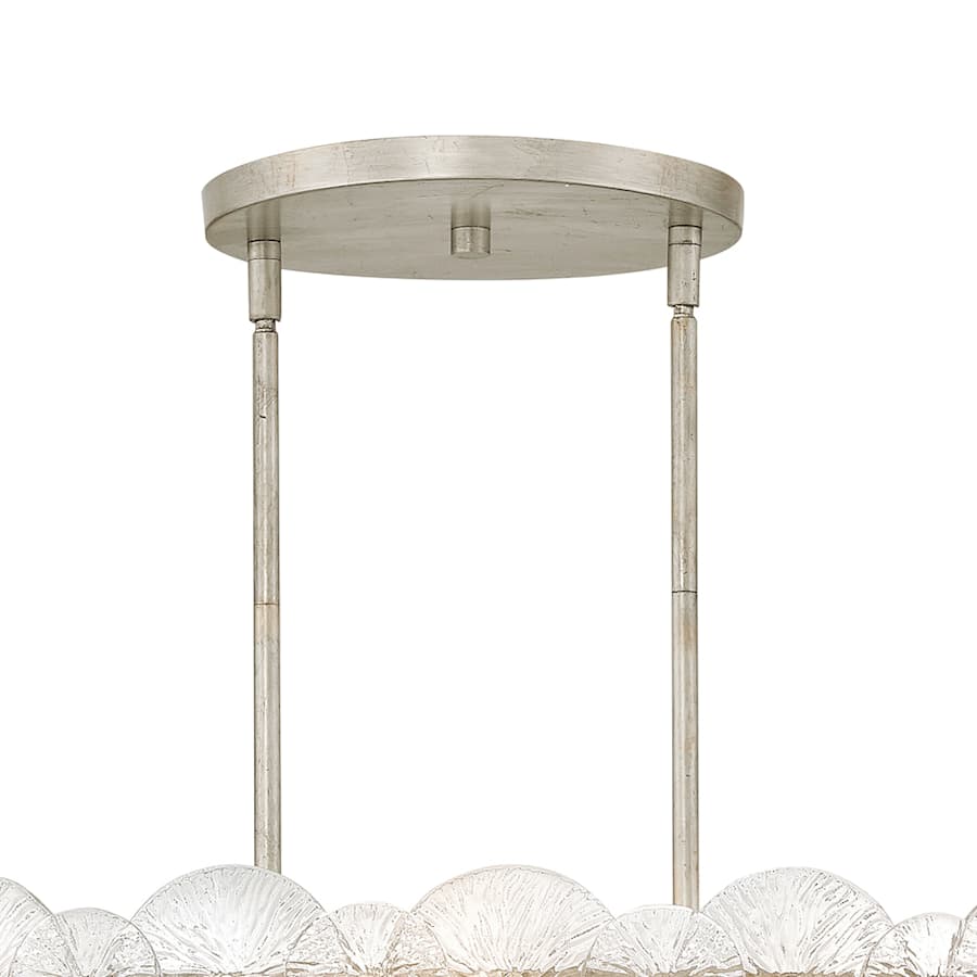 Fredrick Ramond Rene 10 Light 60" Wide Ring Chandelier with Pressed Glass Disks