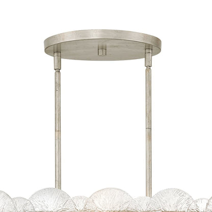 Fredrick Ramond Rene 10 Light 60" Wide Ring Chandelier with Pressed Glass Disks