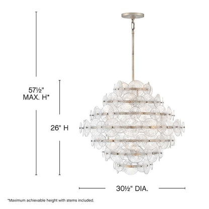Fredrick Ramond Rene 16 Light 30" Wide Ring Chandelier