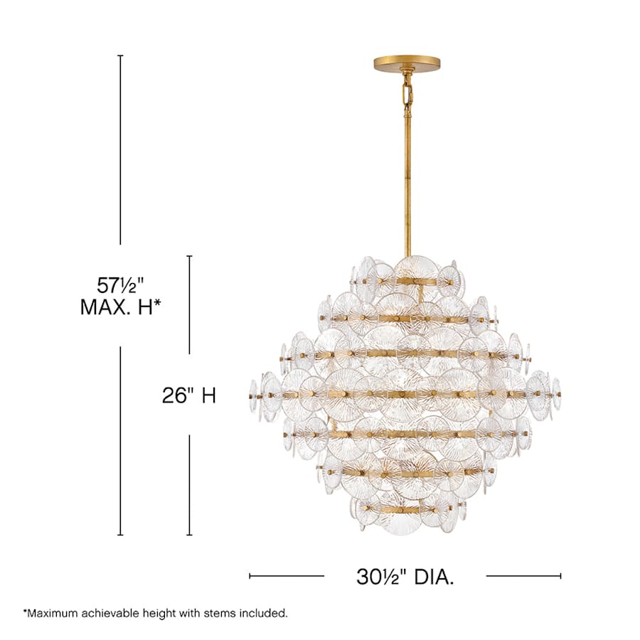 Fredrick Ramond Rene 16 Light 30" Wide Ring Chandelier