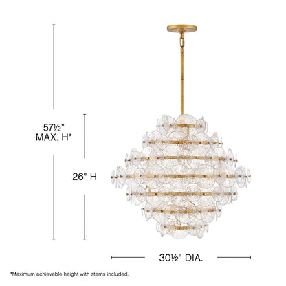 Fredrick Ramond Rene 16 Light 30" Wide Ring Chandelier