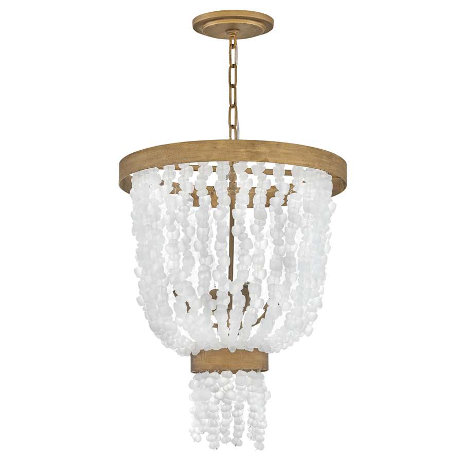 Fredrick Ramond Dune 4 Light 18" Wide Beaded Waterfall Chandelier