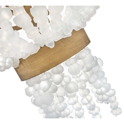 Fredrick Ramond Dune 4 Light 18" Wide Beaded Waterfall Chandelier