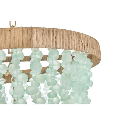 Fredrick Ramond Dune 4 Light 18" Wide Beaded Waterfall Chandelier