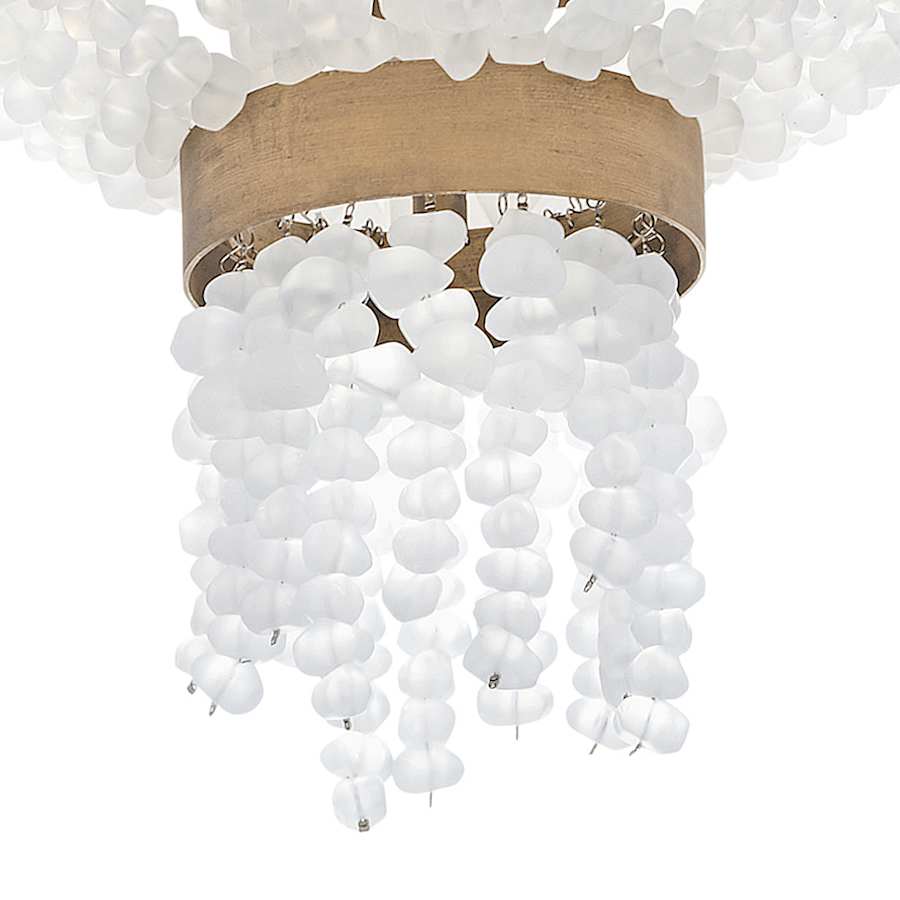 Fredrick Ramond Dune 4 Light 18" Wide Beaded Waterfall Chandelier
