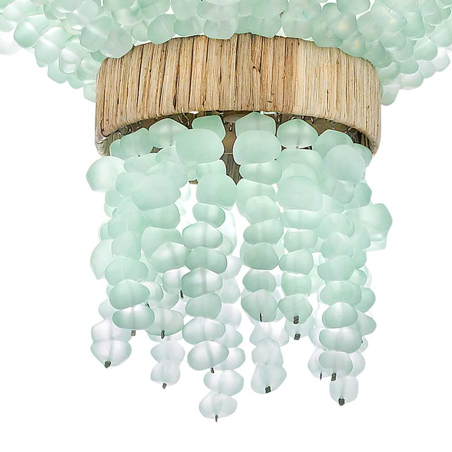 Fredrick Ramond Dune 4 Light 18" Wide Beaded Waterfall Chandelier