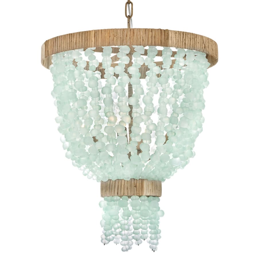 Fredrick Ramond Dune 4 Light 18" Wide Beaded Waterfall Chandelier
