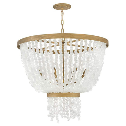 Fredrick Ramond Dune 8 Light 32" Wide Beaded Waterfall Chandelier