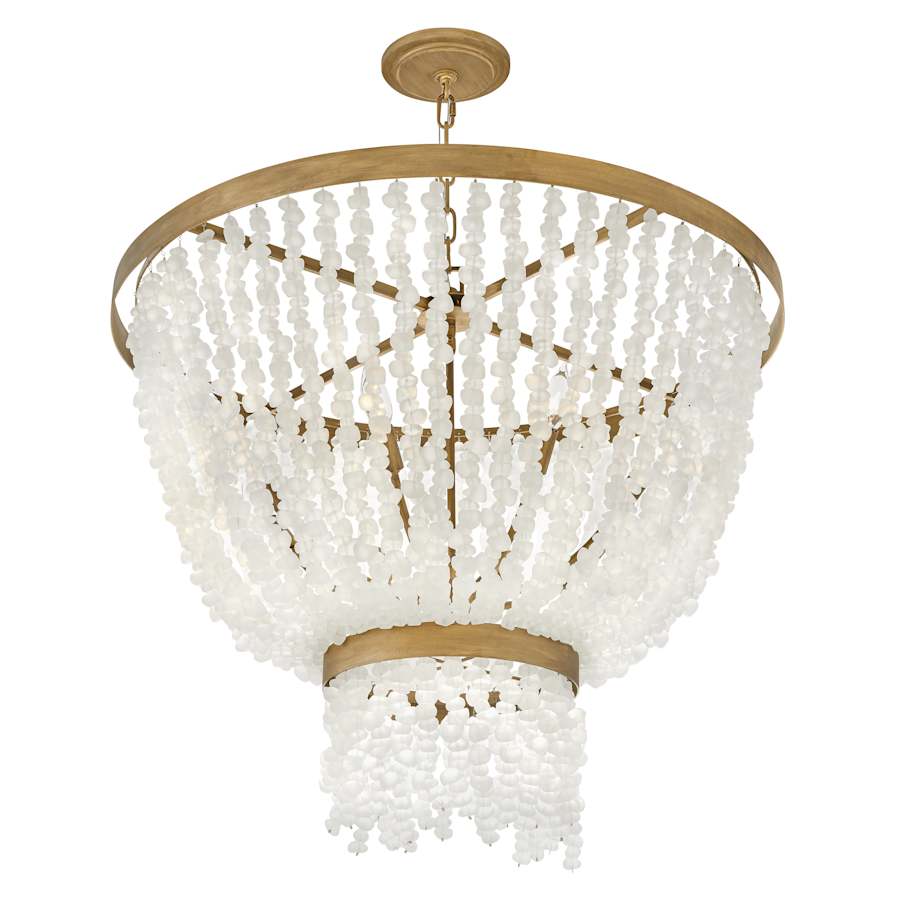 Fredrick Ramond Dune 8 Light 32" Wide Beaded Waterfall Chandelier