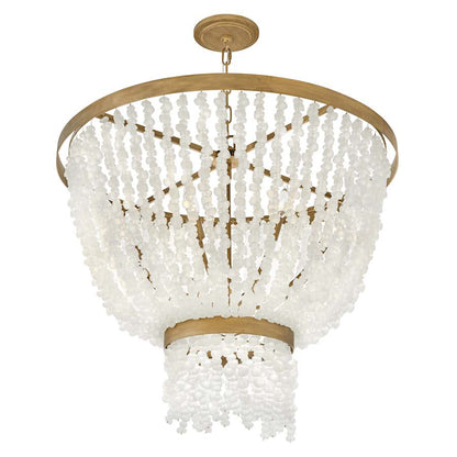 Fredrick Ramond Dune 8 Light 32" Wide Beaded Waterfall Chandelier