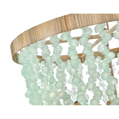 Fredrick Ramond Dune 6 Light 25" Wide Beaded Waterfall Chandelier