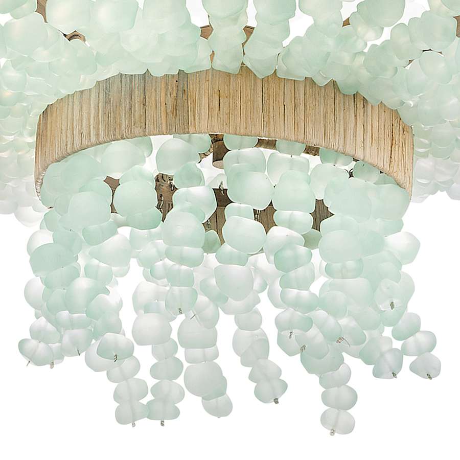 Fredrick Ramond Dune 6 Light 25" Wide Beaded Waterfall Chandelier