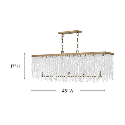 Fredrick Ramond Dune 5 Light 48" Wide Linear Chandelier