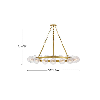 Fredrick Ramond Coco 18 Light 44" Wide Ring Chandelier with Crackle Glass Shades