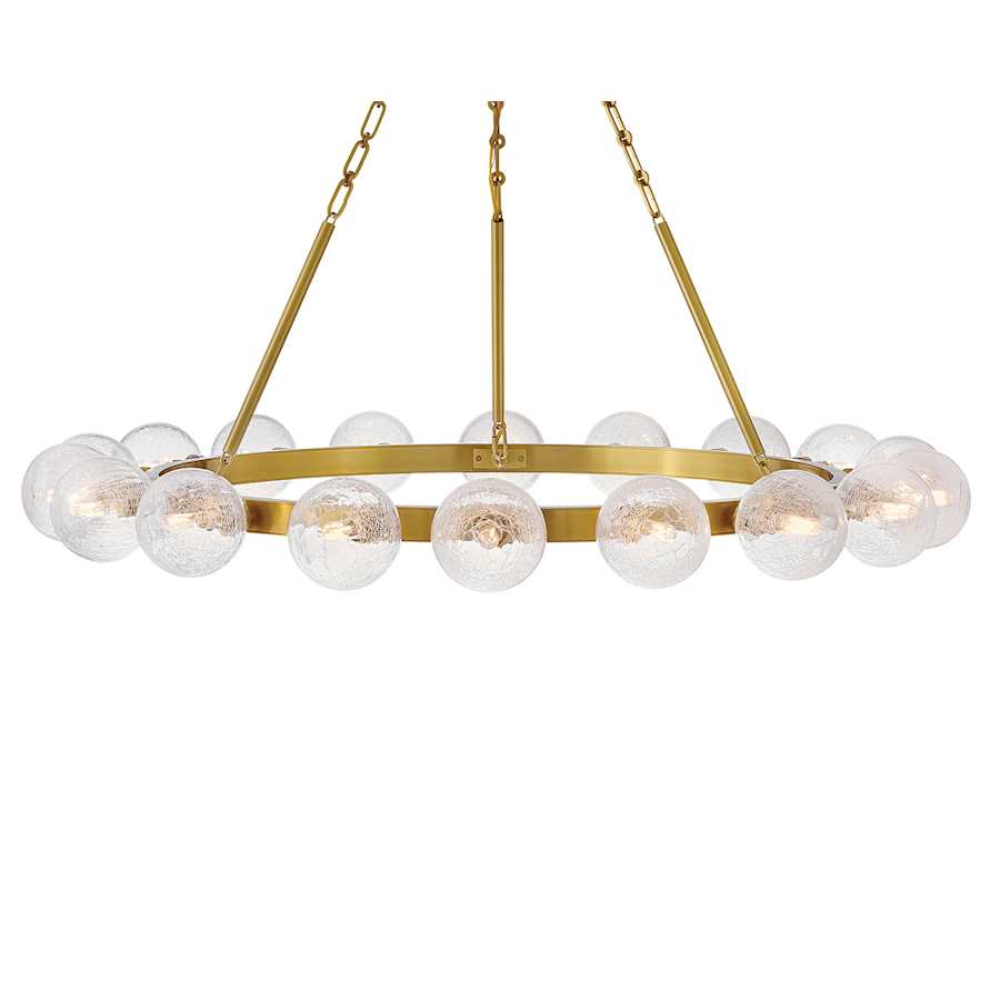 Fredrick Ramond Coco 18 Light 44" Wide Ring Chandelier with Crackle Glass Shades