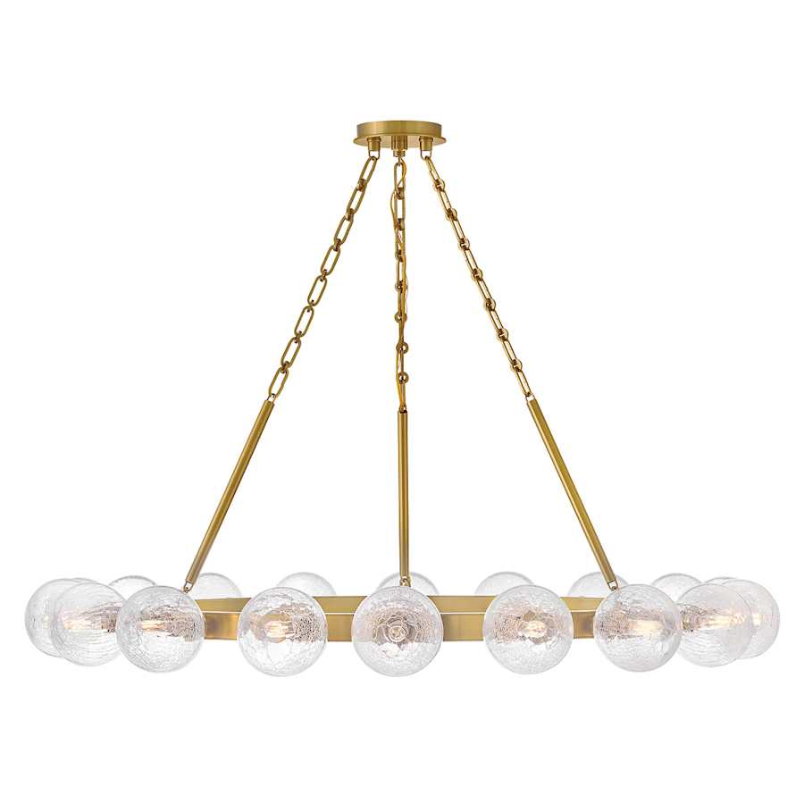 Fredrick Ramond Coco 18 Light 44" Wide Ring Chandelier with Crackle Glass Shades