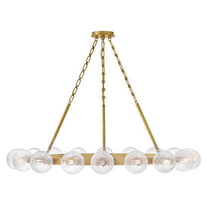 Fredrick Ramond Coco 18 Light 44" Wide Ring Chandelier with Crackle Glass Shades