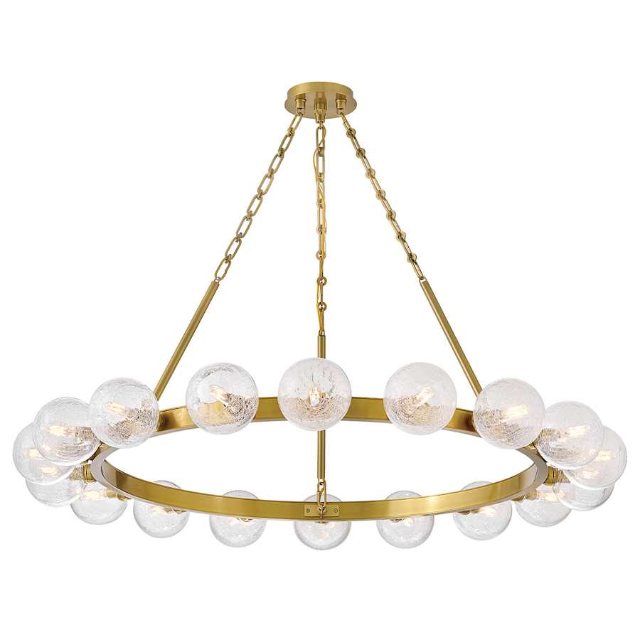Fredrick Ramond Coco 18 Light 44" Wide Ring Chandelier with Crackle Glass Shades