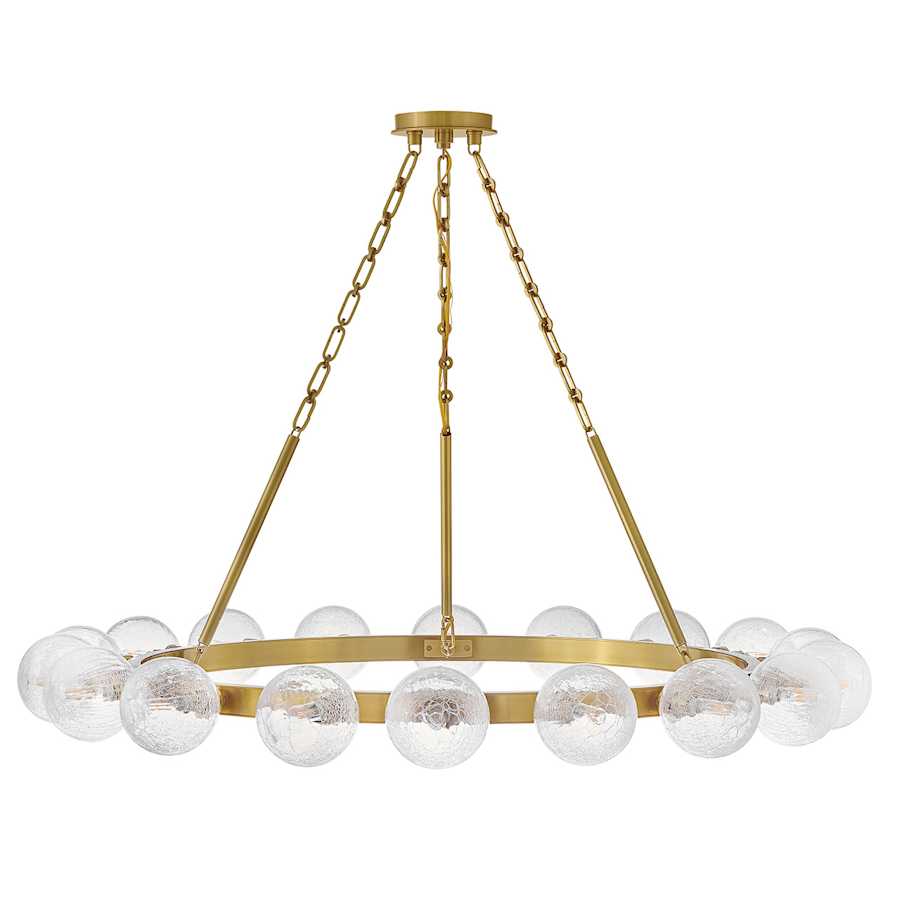Fredrick Ramond Coco 18 Light 44" Wide Ring Chandelier with Crackle Glass Shades