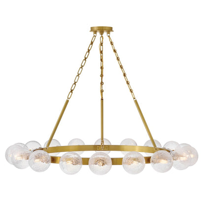Fredrick Ramond Coco 18 Light 44" Wide Ring Chandelier with Crackle Glass Shades
