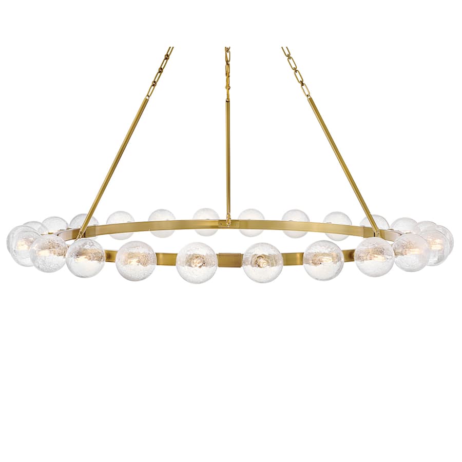 Fredrick Ramond Coco 24 Light 60" Wide Ring Chandelier with Crackle Glass Shades