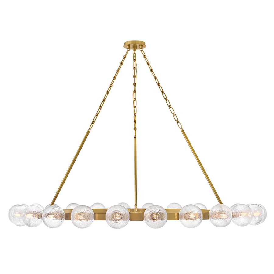 Fredrick Ramond Coco 24 Light 60" Wide Ring Chandelier with Crackle Glass Shades