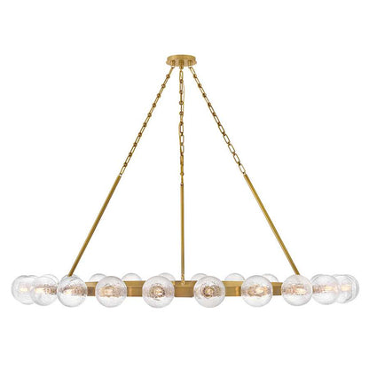 Fredrick Ramond Coco 24 Light 60" Wide Ring Chandelier with Crackle Glass Shades