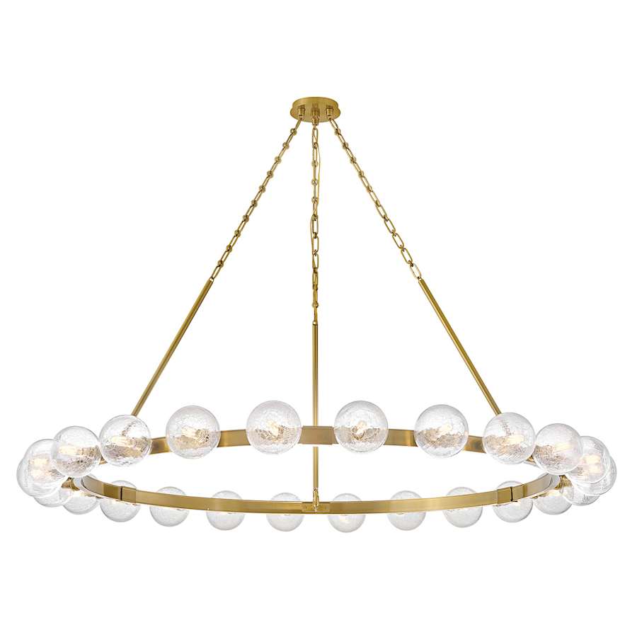 Fredrick Ramond Coco 24 Light 60" Wide Ring Chandelier with Crackle Glass Shades