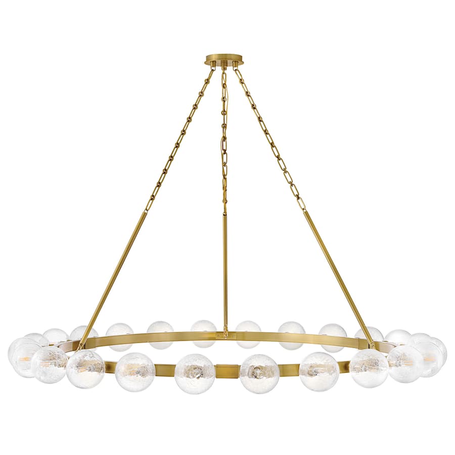 Fredrick Ramond Coco 24 Light 60" Wide Ring Chandelier with Crackle Glass Shades