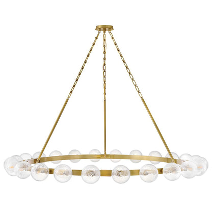 Fredrick Ramond Coco 24 Light 60" Wide Ring Chandelier with Crackle Glass Shades