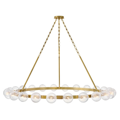 Fredrick Ramond Coco 24 Light 60" Wide Ring Chandelier with Crackle Glass Shades