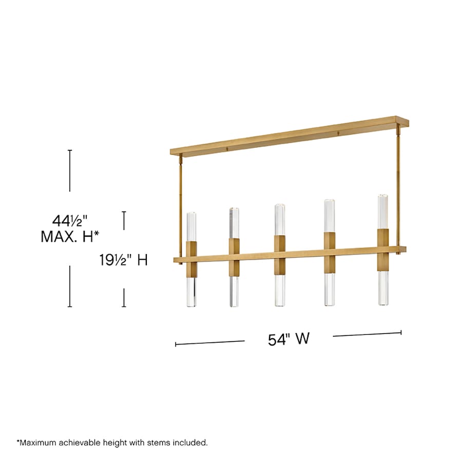 Fredrick Ramond Cecily 10 Light 54" Wide LED Linear Chandelier