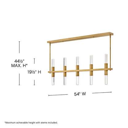 Fredrick Ramond Cecily 10 Light 54" Wide LED Linear Chandelier
