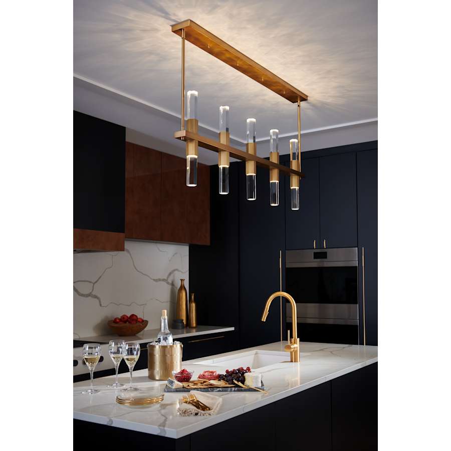 Fredrick Ramond Cecily 10 Light 54" Wide LED Linear Chandelier