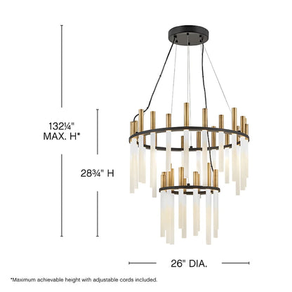 Fredrick Ramond Echo 32 Light 26" Wide LED Ring Chandelier