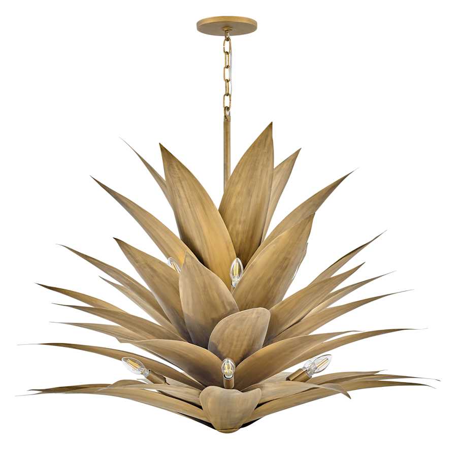 Fredrick Ramond Agave 12 Light 45" Wide Abstract Chandelier with Hand Sculpted Steel Leaves