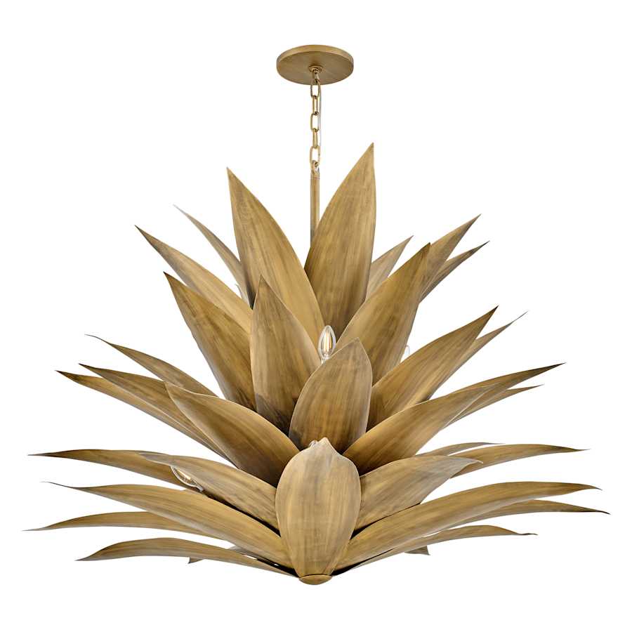 Fredrick Ramond Agave 12 Light 45" Wide Abstract Chandelier with Hand Sculpted Steel Leaves