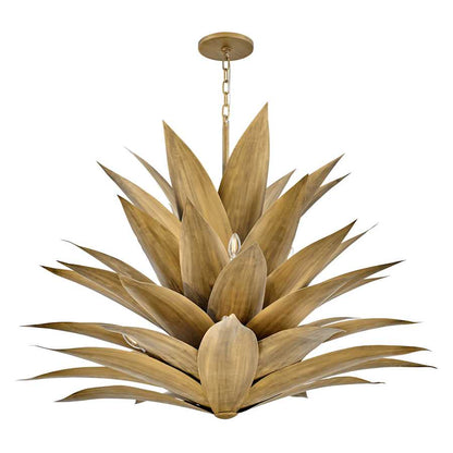 Fredrick Ramond Agave 12 Light 45" Wide Abstract Chandelier with Hand Sculpted Steel Leaves