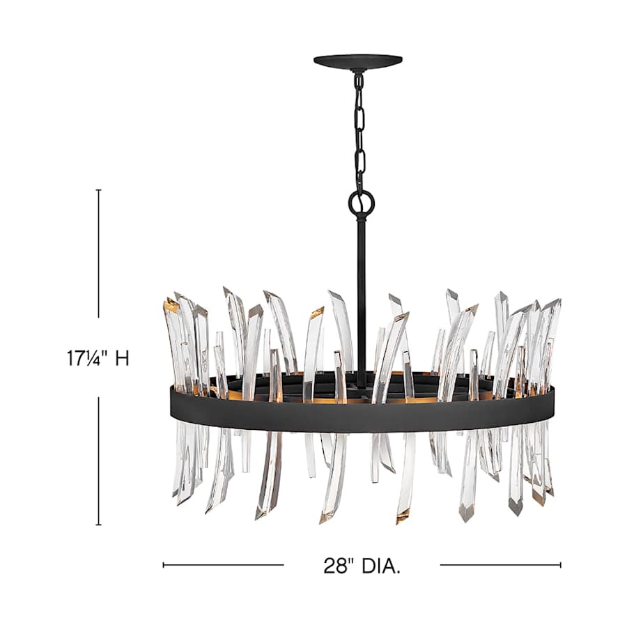 Fredrick Ramond Revel 8 Light 28" Wide Crystal Drum Chandelier