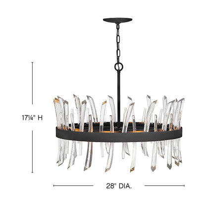 Fredrick Ramond Revel 8 Light 28" Wide Crystal Drum Chandelier