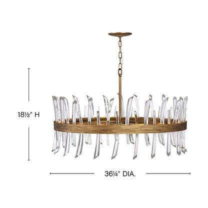 Fredrick Ramond Revel 10 Light 36" Wide Crystal Drum Chandelier