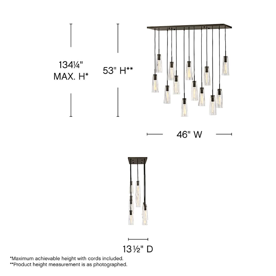 Fredrick Ramond Cosette 13 Light 46" Wide LED Multi Light Pendant