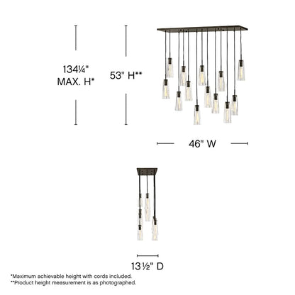 Fredrick Ramond Cosette 13 Light 46" Wide LED Multi Light Pendant