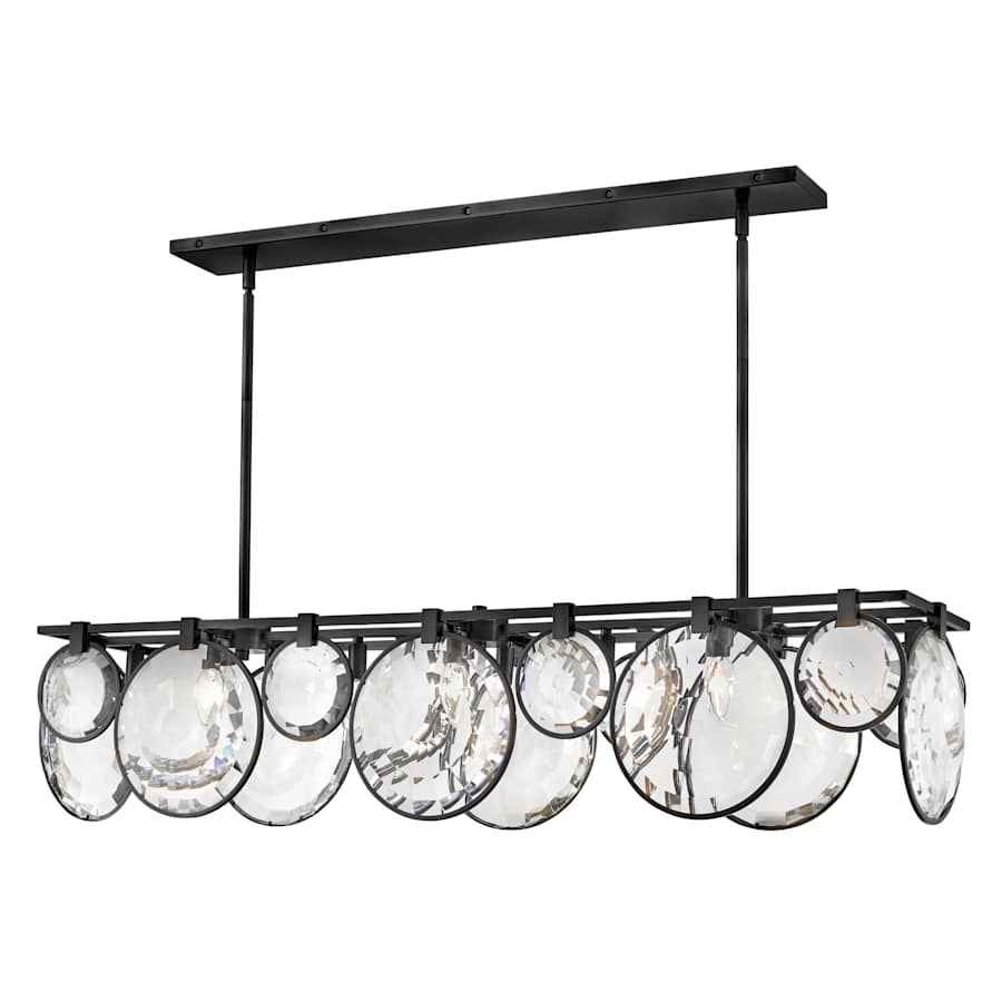 Fredrick Ramond Nala 8 Light 50" Wide Crystal Linear Chandelier