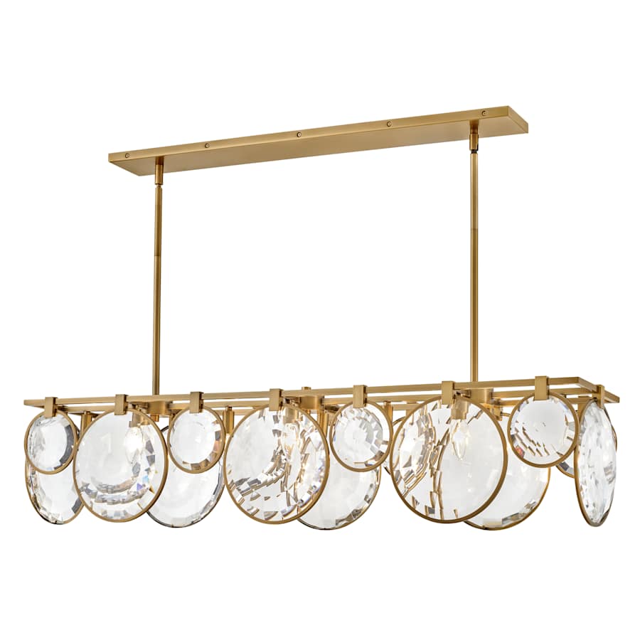 Fredrick Ramond Nala 8 Light 50" Wide Crystal Linear Chandelier