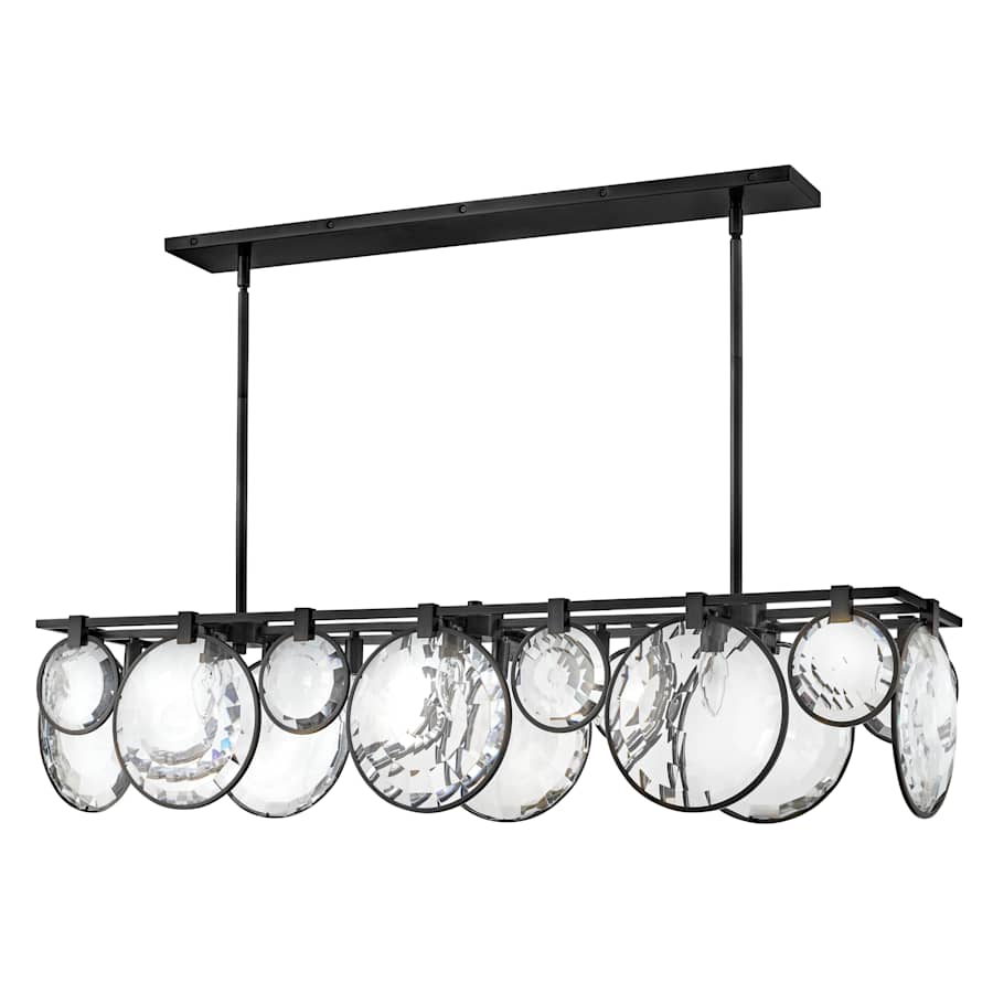 Fredrick Ramond Nala 8 Light 50" Wide Crystal Linear Chandelier