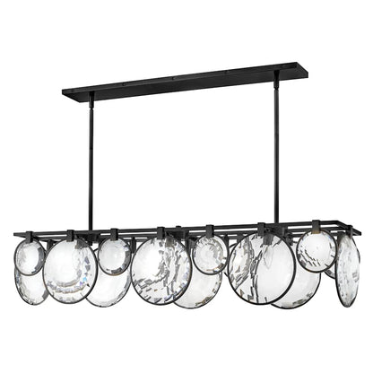 Fredrick Ramond Nala 8 Light 50" Wide Crystal Linear Chandelier