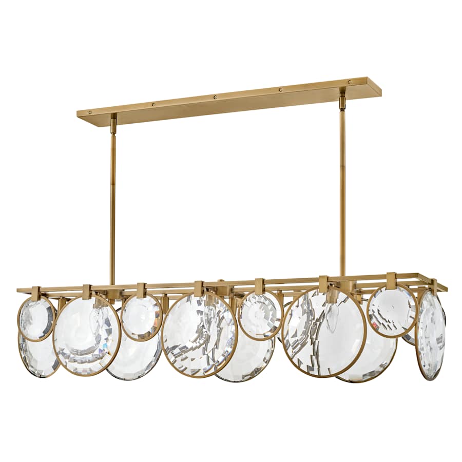 Fredrick Ramond Nala 8 Light 50" Wide Crystal Linear Chandelier