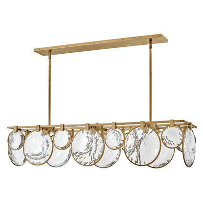 Fredrick Ramond Nala 8 Light 50" Wide Crystal Linear Chandelier