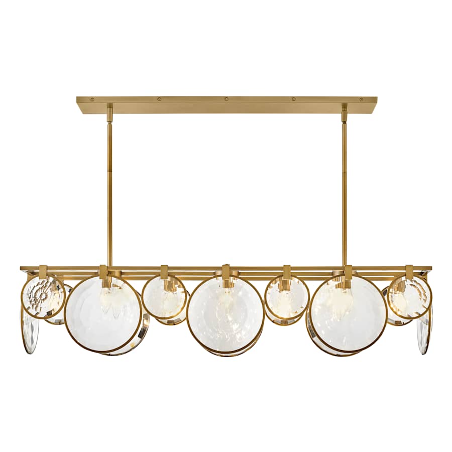 Fredrick Ramond Nala 8 Light 50" Wide Crystal Linear Chandelier